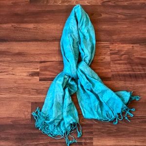 Teal Glitter Scarf